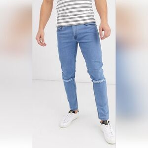 SOULSTAR Men's Blue Distress Jeans Sz 32x32